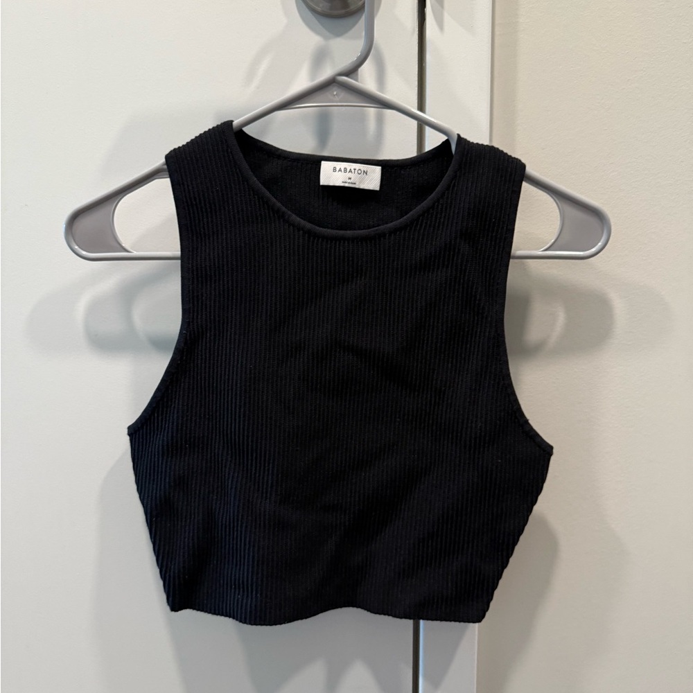 Aritzia Black Ribbed Tank Top